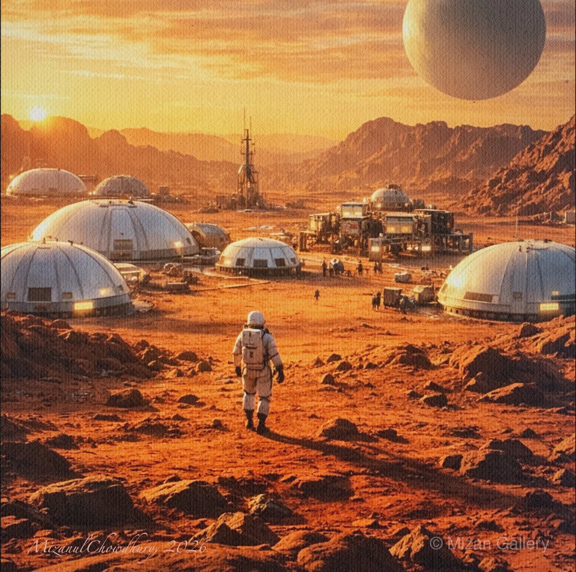 Mars, painted after many failures and a lot of learning.